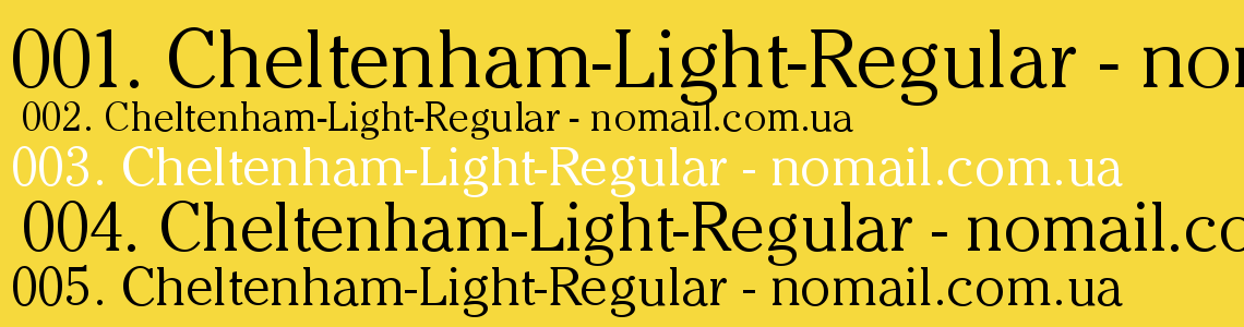 Шрифт Cheltenham-Light-Regular