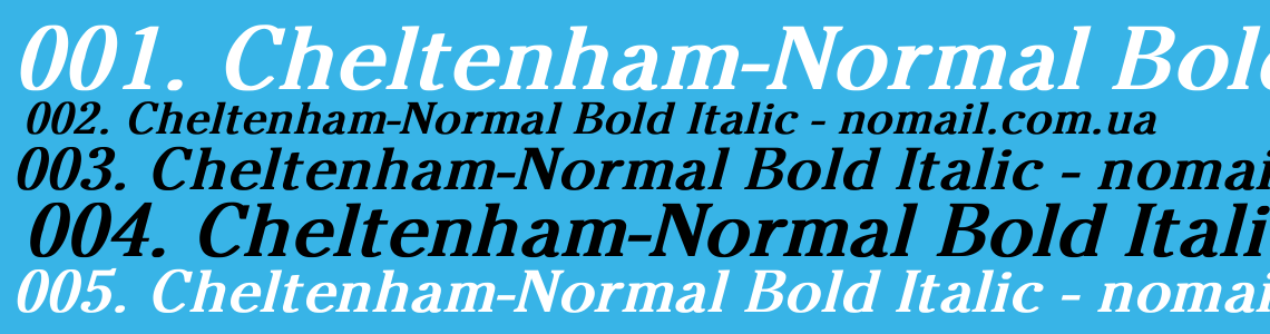 Шрифт Cheltenham-Normal Bold Italic