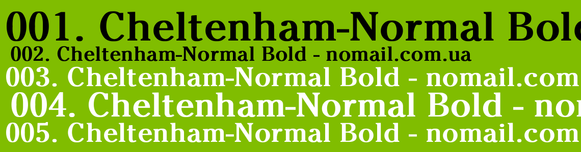 Шрифт Cheltenham-Normal Bold