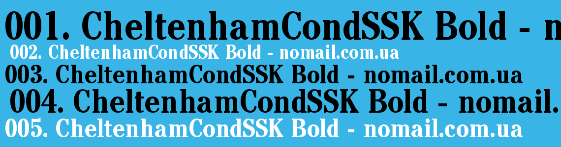 Шрифт CheltenhamCondSSK Bold