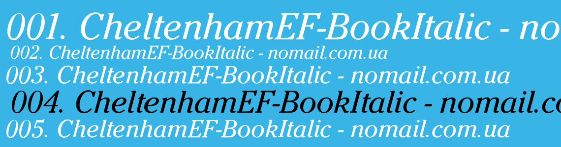 Шрифт CheltenhamEF-BookItalic