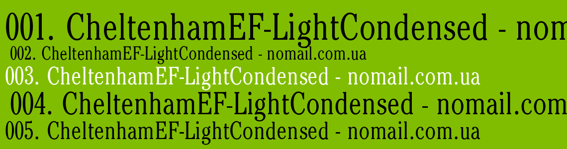 Шрифт CheltenhamEF-LightCondensed