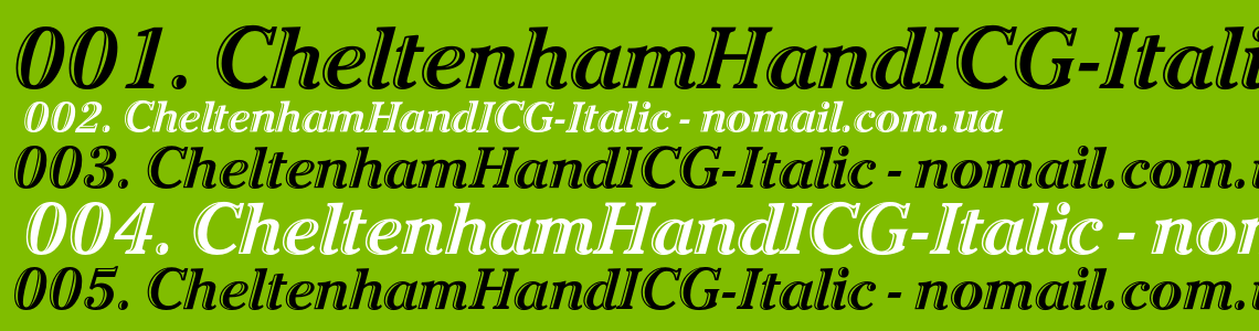 Шрифт CheltenhamHandICG-Italic