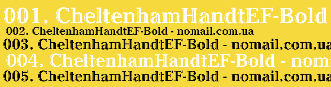 Шрифт CheltenhamHandtEF-Bold