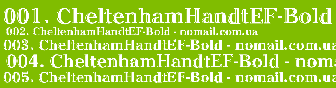 Шрифт CheltenhamHandtEF-Bold