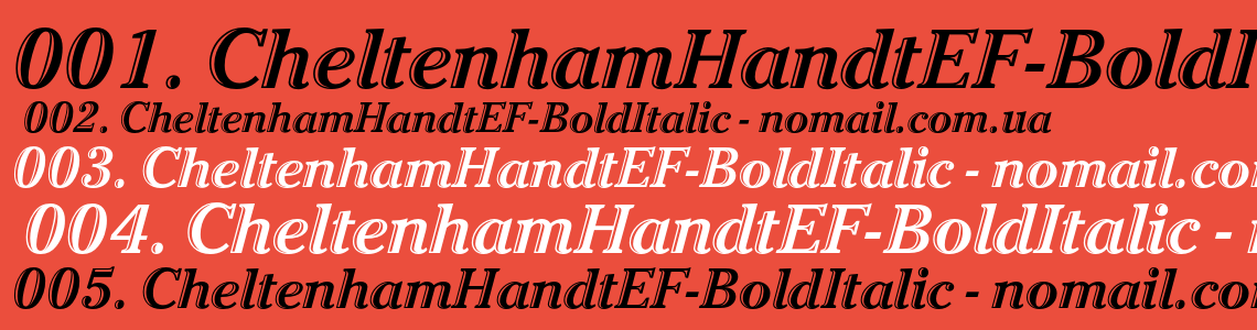 Шрифт CheltenhamHandtEF-BoldItalic