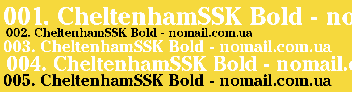 Шрифт CheltenhamSSK Bold