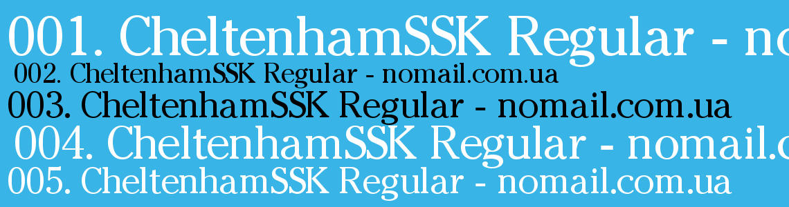 Шрифт CheltenhamSSK Regular