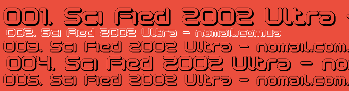 Шрифт Sci Fied 2002 Ultra