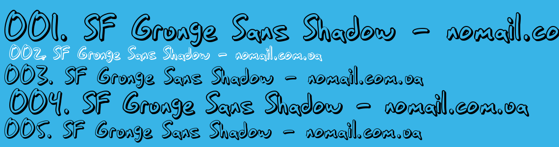 Шрифт SF Grunge Sans Shadow