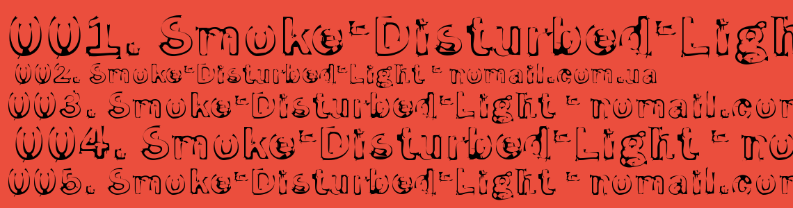 Шрифт Smoke-Disturbed-Light