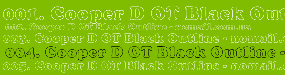 Шрифт Cooper D OT Black Outline