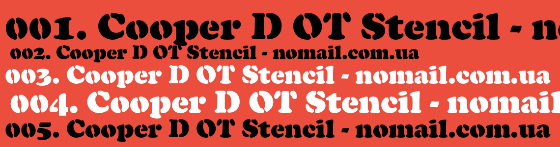 Шрифт Cooper D OT Stencil