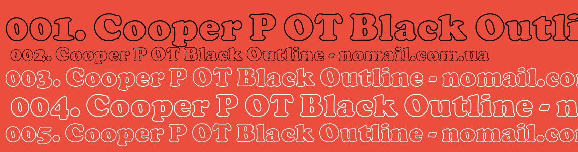 Шрифт Cooper P OT Black Outline