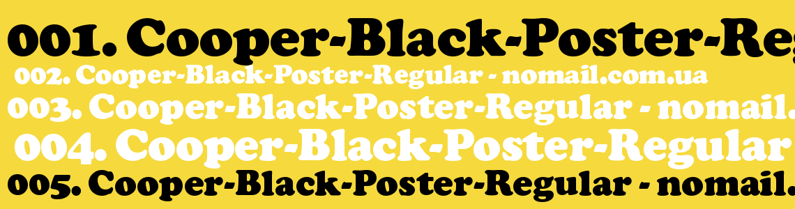 Шрифт Cooper-Black-Poster-Regular