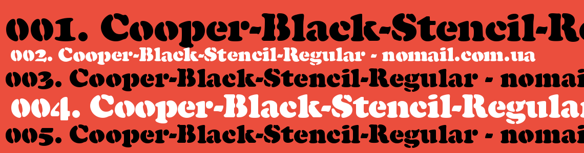 Шрифт Cooper-Black-Stencil-Regular