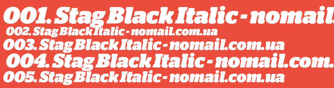 Шрифт Stag Black Italic