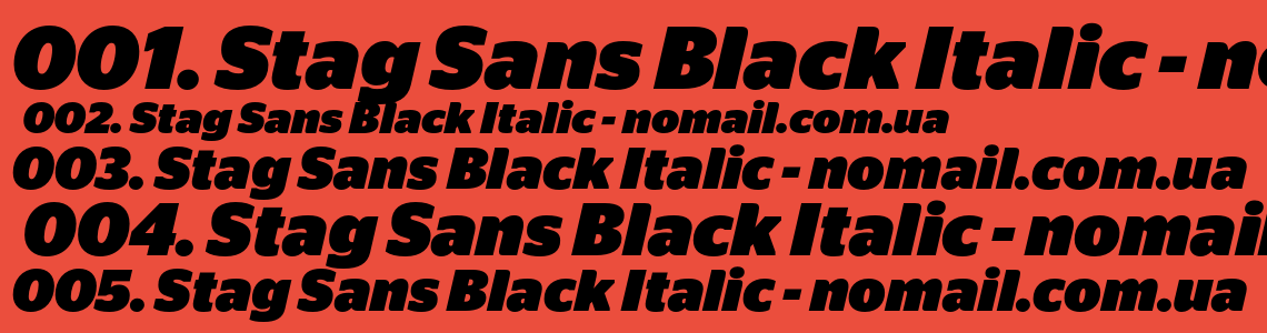 Шрифт Stag Sans Black Italic