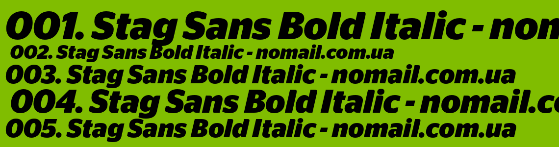 Шрифт Stag Sans Bold Italic