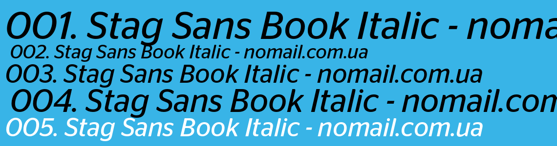 Шрифт Stag Sans Book Italic