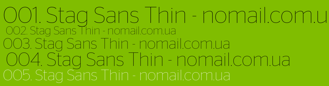 Шрифт Stag Sans Thin