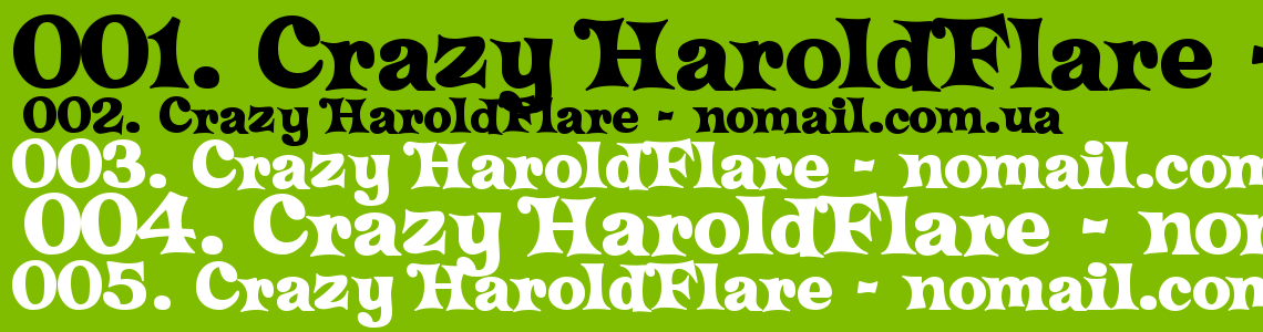 Шрифт Crazy HaroldFlare