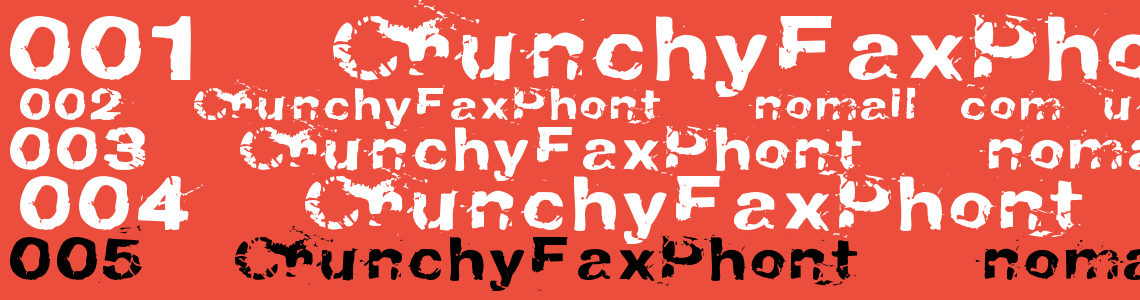 Шрифт CrunchyFaxPhont