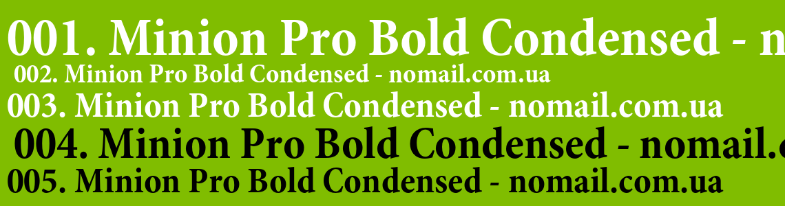 Шрифт Minion Pro Bold Condensed