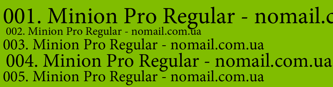 Шрифт Minion Pro Regular