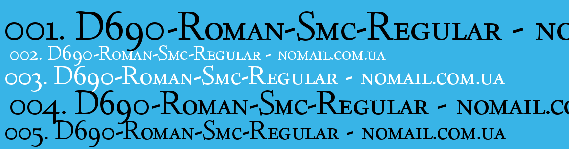 Шрифт D690-Roman-Smc-Regular