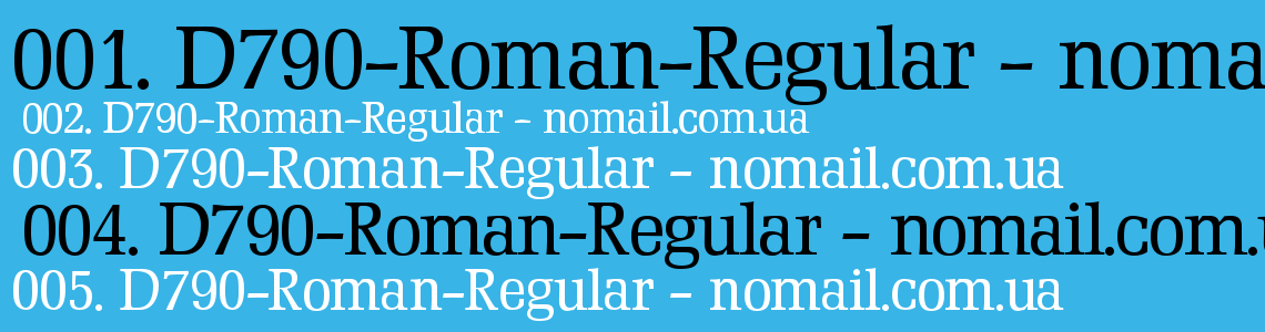 Шрифт D790-Roman-Regular
