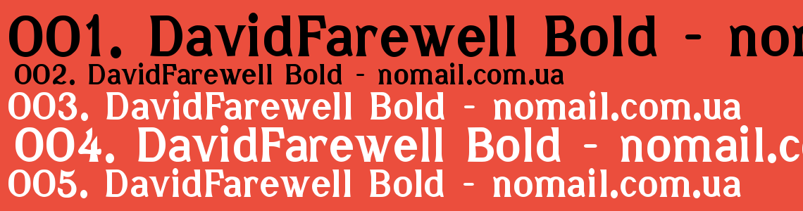 Шрифт DavidFarewell Bold