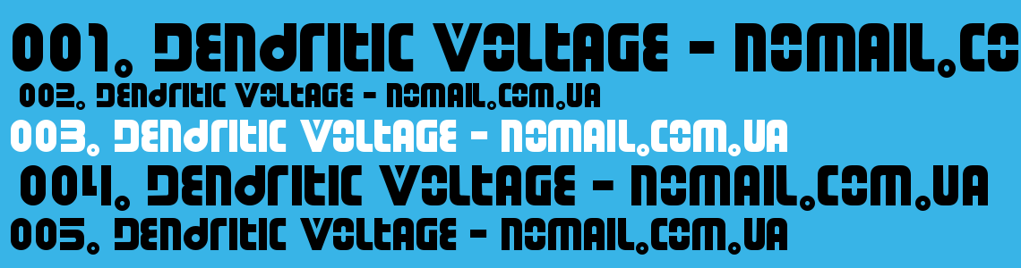 Шрифт Dendritic Voltage