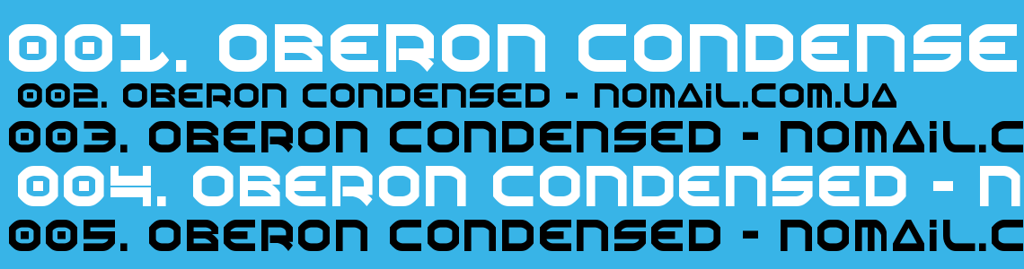 Шрифт Oberon Condensed