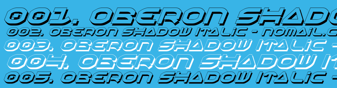 Шрифт Oberon Shadow Italic