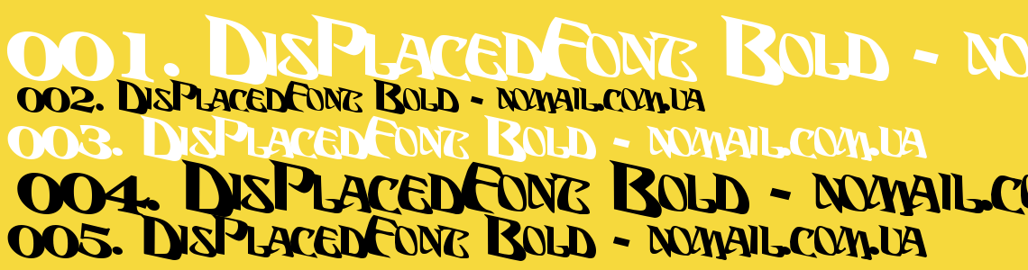 Шрифт DisPlacedFont Bold