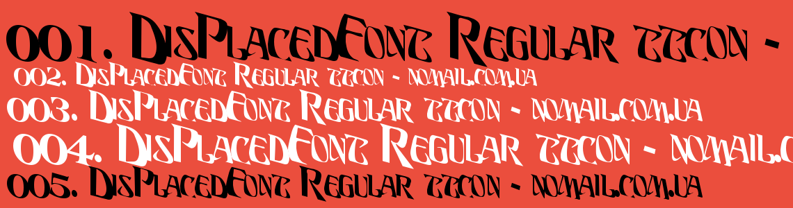 Шрифт DisPlacedFont Regular ttcon