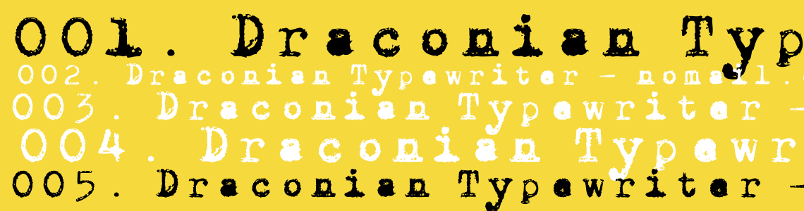 Шрифт Draconian Typewriter