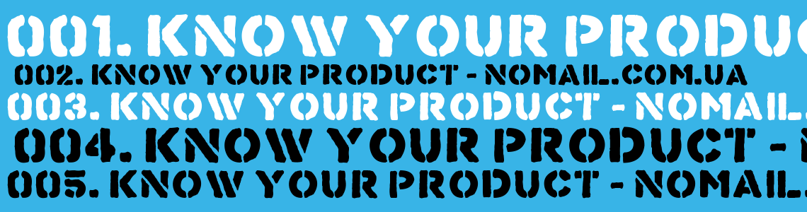 Шрифт Know Your Product