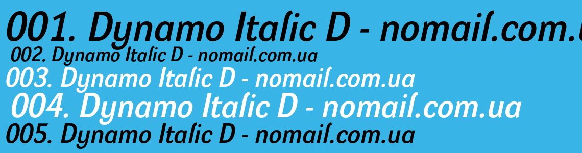 Шрифт Dynamo Italic D