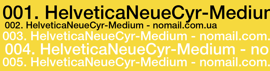 Шрифт HelveticaNeueCyr-Medium