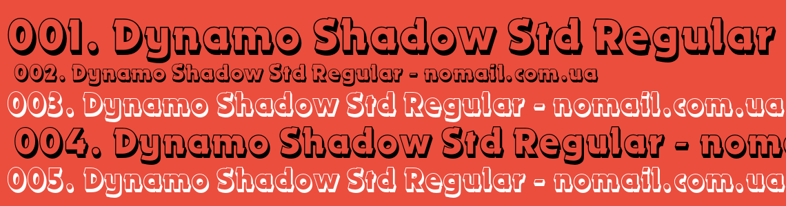 Шрифт Dynamo Shadow Std Regular