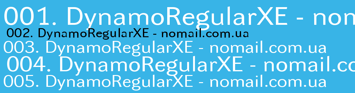 Шрифт DynamoRegularXE