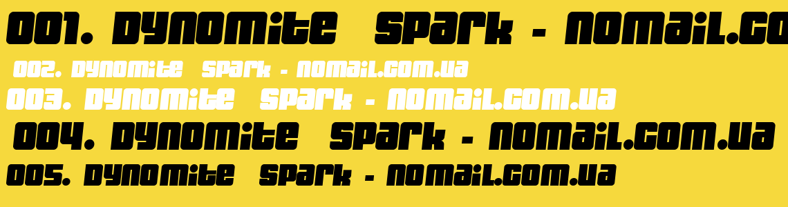 Шрифт Dynomite  Spark