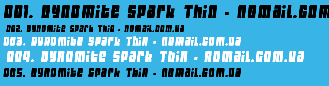 Шрифт Dynomite Spark Thin