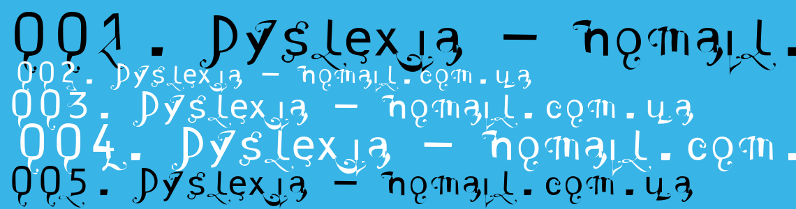 Шрифт Dyslexia