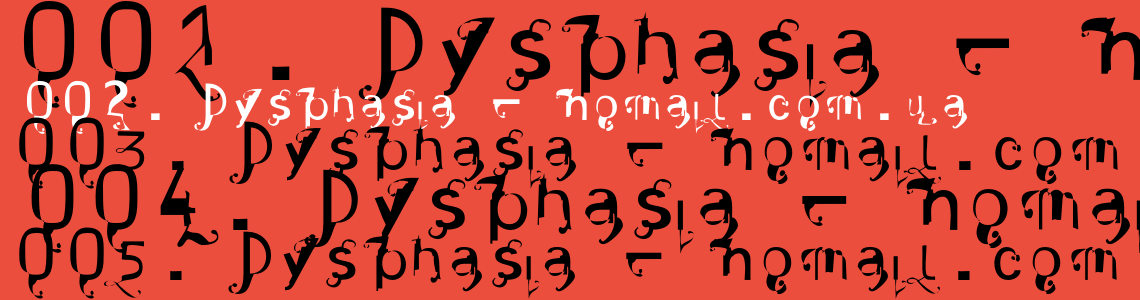 Шрифт Dysphasia