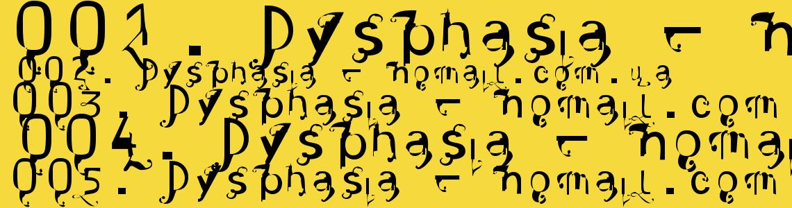 Шрифт Dysphasia