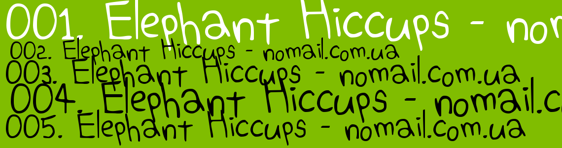 Шрифт Elephant Hiccups