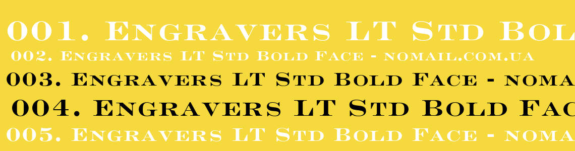 Шрифт Engravers LT Std Bold Face